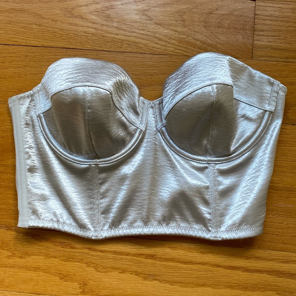 Silver Victoria secret bustier